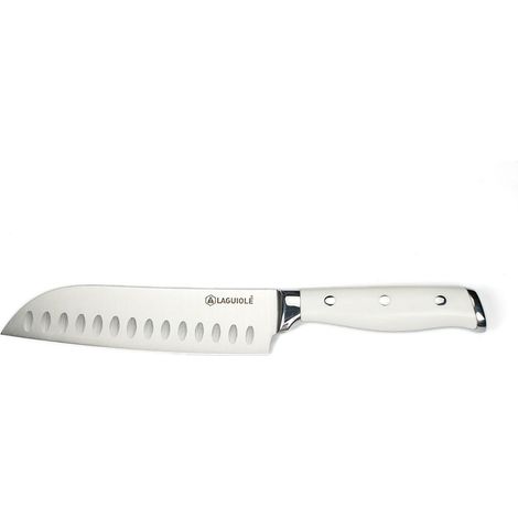 LAGUIOLE CUISSON - Couteau santoku blanc 32cm - "Elégance"
