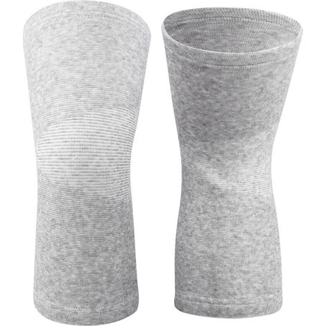 1 Pièce Genouillère Élastique en Fibre de Carbone de Bambou, Protège-genou Chauffant Gris L (1/5)
