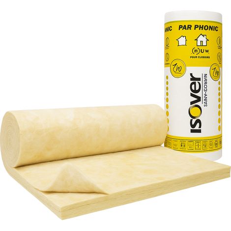 Isover – Panneau d'isolation en laine de verre 45 mm – Longueur 1300 mm – Largeur 900 mm – Résistance thermique R=1,1 – Incombustible Euroclasse A1