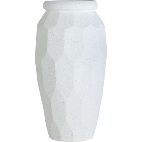 Cache pot contemporain en polyresine blanc cassé pour plantes élégantes - Blanc cassé contemporain (1/5)