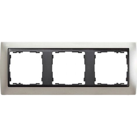 Cornice 3 elementi presa alluminio grafite opaco SIMON 82 82834-33