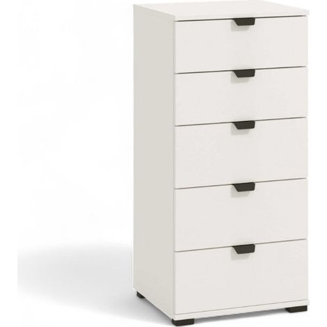 Mobile cassettiera contenitore duero bianco opaco dimensioni 45x40x95 cm in truciolare bilaminato ideale per l'arredo moderno (1/5)