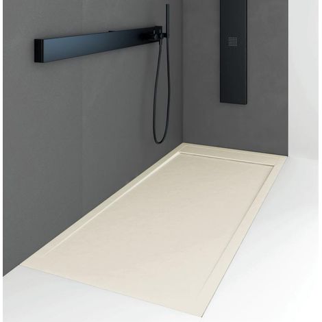 Piatto doccia ultrasottile 70 x 200 cm QUERA in resina finitura ardesia sabbia