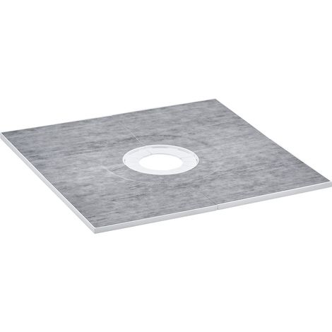 Mophorn 914 x 914 mm Duschschwellen-Set, leichtes EPS-Duschwannen-Set mit 160 mm zentralem Ablauf, inkl. 2 wasserdichten Tüchern für die Installation im Badezimmer