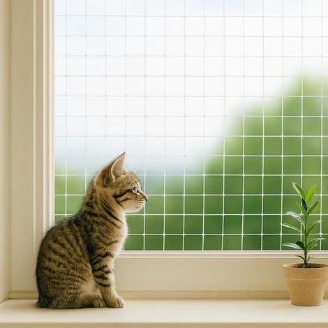 Kattnät - 83 m balkongskyddsnät anti-fall for catters säkerhet mot fall stängsel hundstängsel for husdjur med tillbehör vityu