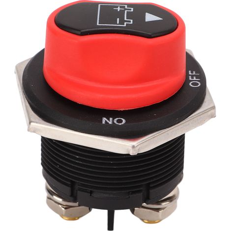 Interrupteur de Batterie 12-32V à 2 Positions, Mini Coupe-Circuit ON/OFF avec Câble 6AWG pour Voiture, Camping-Car, Bateau (1/5)