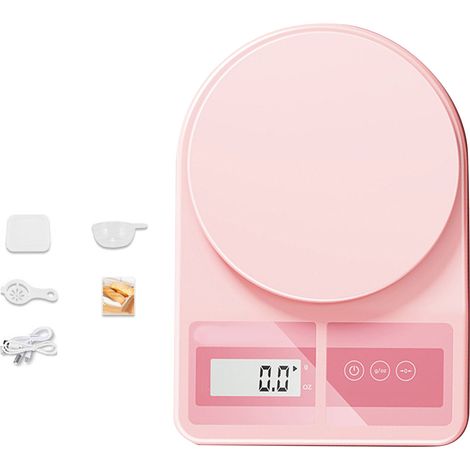 Balance électronique de haute précision pour la cuisine, idéale pour les régimes, le café et la pâtisserie (rose).-AquaForge (1/5)