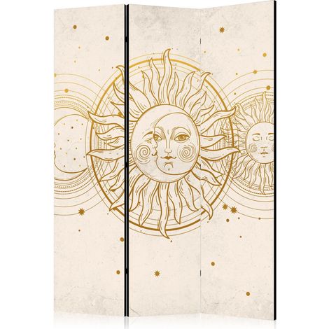 Dekorativer Paravent artgeist gold 135 cm x 172 cm 2 Paneele