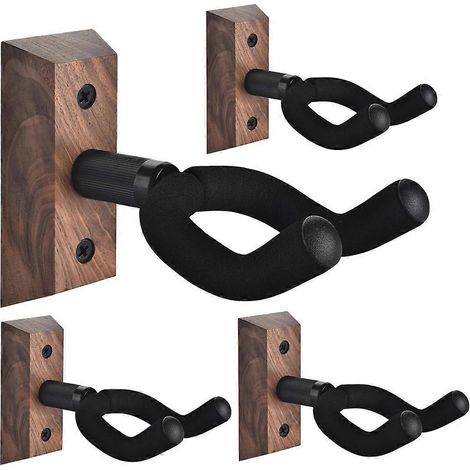 4 supports muraux pour guitare, crochet pour guitare, support mural en forme de U en noyer pour guitare acoustique, e (1/5)