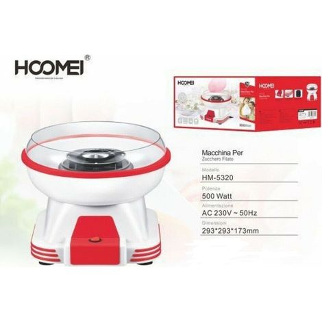 TrAdE Shop Traesio - Macchina Per Zucchero Filato Elettrica 500w Festa Party Compleanno Cotton Candy -