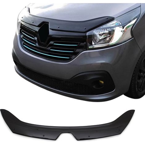 Déflecteur de Capot Compatible avec Renault Trafic 2014-2019 Pre-FL en Acrylique Noir