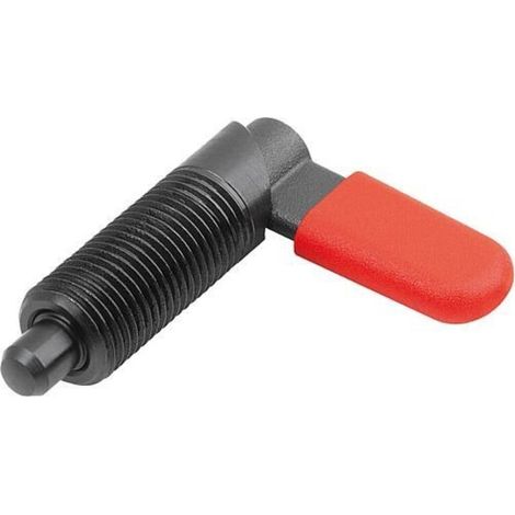 KIPP Sperrriegel M16x1,5 Ø8mm Stahl brüniert Form C mit Gewindehülse Kappe (1/3)