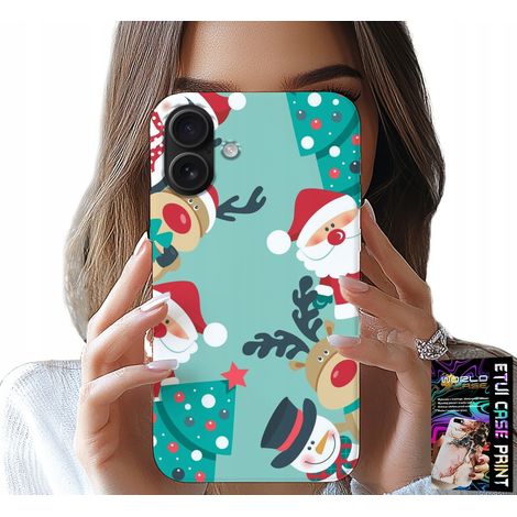 Funda para iPhone 16 - Papá Noel, renos, muñeco de nieve, diseños navideños (1/5)