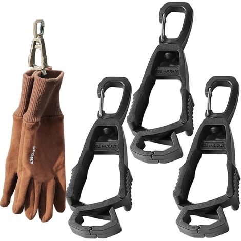 Pinces à Gants, 3PCS Pinces à Gant pour Gants de Travail, Porte - Gant Multifonctionnel Anti - perte, Les Gants Chapeaux Serviettes etc. peuvent être accrochés aux Pantalons, Ceintures et Sacs à Dos (1/5)