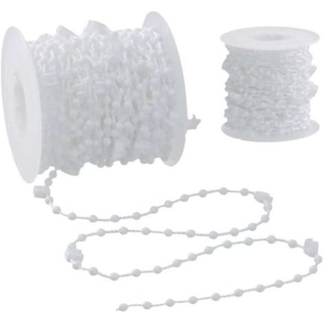 10 Mètres Cordon de Chaîne de Perles,Chaîne de Remplacement pour Store,Rouleau Corde de Perle de Rideau,Store Enrouleur Chaîne,Chaîne de Store Verticale,pour Stores à Bandes Verticales (1/4)