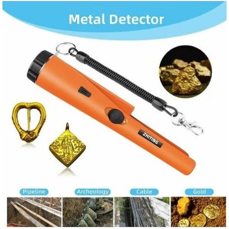 Détecteur de Métaux ,Étanche Détecteur de Métal Portable,avec Indicateurs LED et Vibrations,pour Chasse aux Trésors,Haute Précision pour Or/Argent/Trésor (1/4)