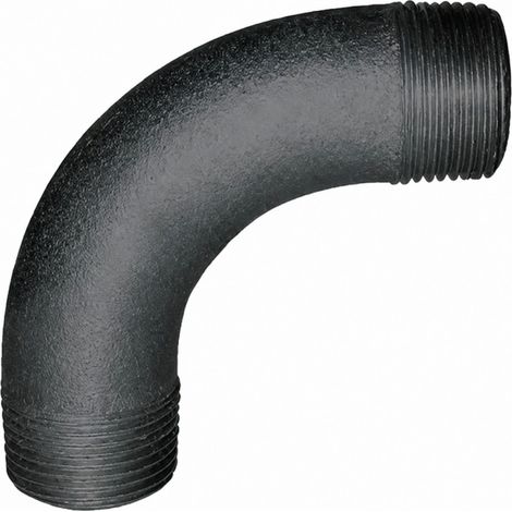 90°-Bogen mit großem Radius 33x42, doppeltes Männchen schwarz