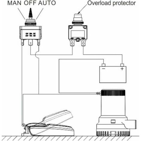Interrupteur Flotteur - Pompe De Cale 12 V 24 V 32 V DC - 20 A Max - Activation À 51 Mm - 1 Pièce (1/4)
