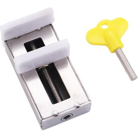 Sliding door and window locks, sliding window locks, and sliding door limiters with keys, 2-piece set. (1/4)