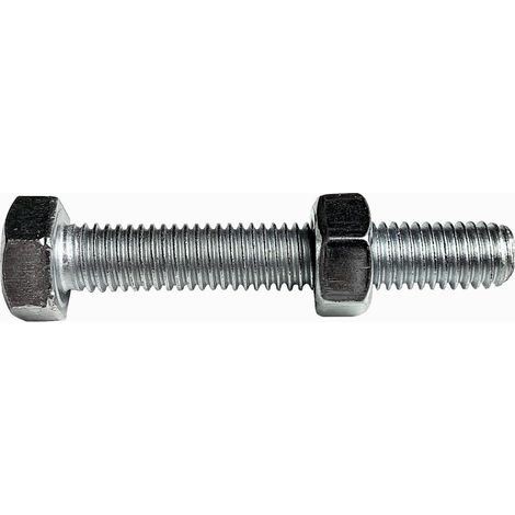 Boulon tête hexagonale Viswood finition zinguée Ø5x 40 mm (lot de 20)