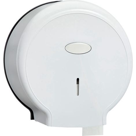 Distributeur De Papier Toilette Géant Sans Perçage, Blanc - Porte-Rouleau Murale Imperméable, ABS, 27x28x12cm, Haute Capacité (1/5)
