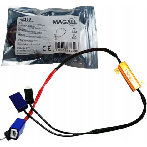 Resistenza Canbus H1 8 OHM 50W 12V - Adattatore LED Plug&Play Magall (1/5)