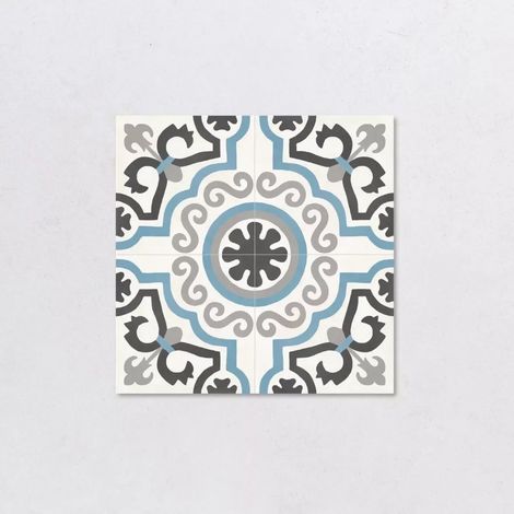 Carrelage Imitation Carreaux de Ciment D SEGNI BLEND Tappeto 12 20x20cm