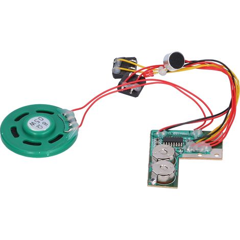 Ortviai Module d'enregistrement sonore 10 secondes TS-SM159 avec haut-parleur et microphone (1/5)