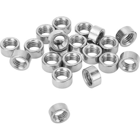 20 écrous de raccordement ronds M8x12,5, tiges filetées de 12 L6 mm en acier inoxydable (1/5)