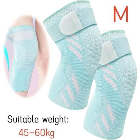 Ginocchiera compressiva, tutore sportivo regolabile, fascia di supporto per ginocchio, per lesioni ai legamenti, basket, pallavolo (blu) (1/4)