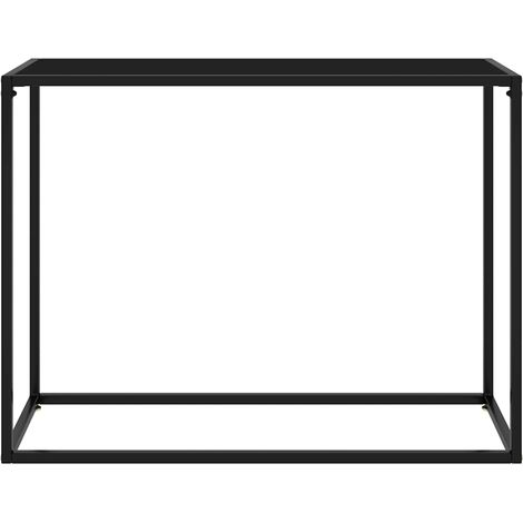 Maison Exclusive - Tavolo Consolle Nero 100x35x75 cm in Vetro Temperato (1/5)