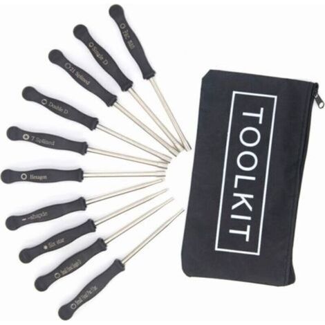 10 pcs Outil de réglage du carburateur Kit de tournevis pour carburateur à 2 cycles commun Réglage du petit carburateur Moteur Réglage de l'outil de réglage (1/5)