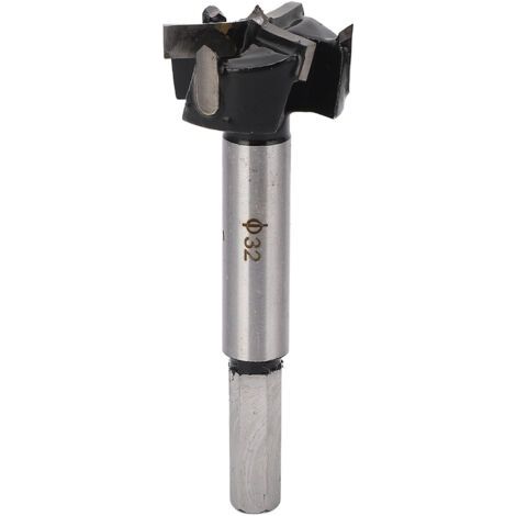 Foret Forstner de 32 mm à 3 arêtes de coupe, à pointe carbure, pour portes et travail du bois (1/5)