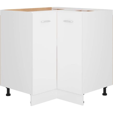 Maison Exclusive - Armario esquinero bajo "Lyon" blanco, 75,5 x 7 (1/5)
