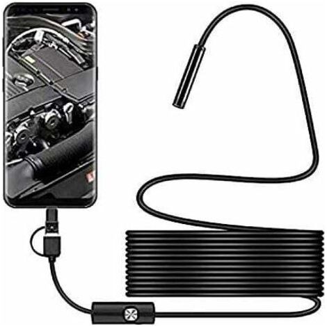 Pair USB-Schlangeninspektionskamera, 2,0 MP IP67 wasserdichtes USB-C-Endoskop, Typ-C-Kamera mit 8 einstellbaren LED-Leuchten für Android und PC