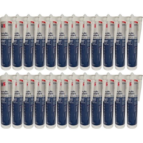 Mastic acrylique C-10 carton de 24 tubes 300 ml – Application facile – Anti-moisissure – Peinturable – Pour intérieur et extérieur (1/2)