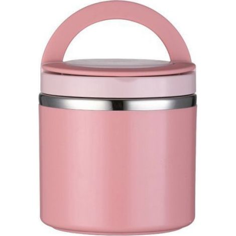 Boîte À Lunch - Acier Inoxydable - Isolée - 1000 Ml - Avec Poignée - Rose - 1 Pièce