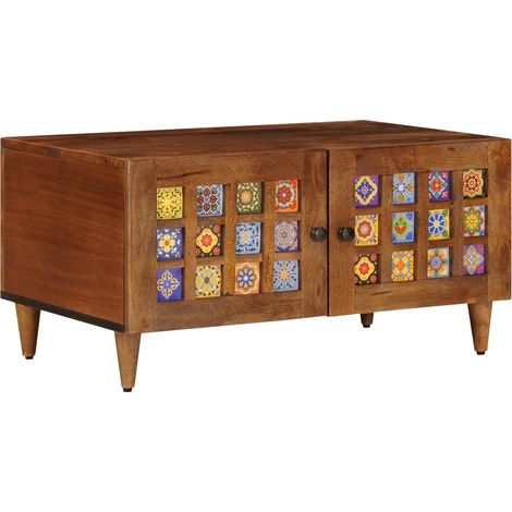 Couchtisch Braun 80 x 50 x 40 cm Massivholz Mango
