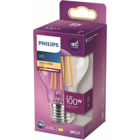 Philips ampoule LED Equivalent 100W E27 Blanc chaud non dimmable (1/3)
