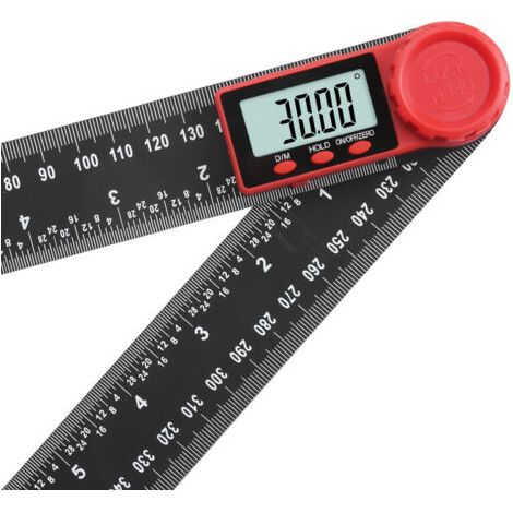 300 mm Règle Rapporteur d'Angle Numérique, Rapporteur Numérique 2 en 1 avec Affichage LCD et Fonction de Verrouillage pour Le Travail du Bois (1/5)