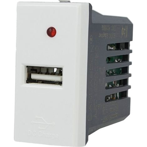 Modulo Caricatore USB 5V 2,1A Bianco Compatibile Bticino Axolute (1/3)