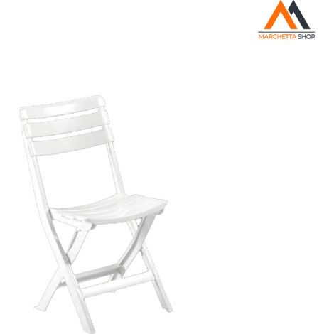 Chaise de jardin en polypropylène Pinta – Résistante aux intempéries – Dimensions 41x40 H80 cm – Pliable pour rangement facile