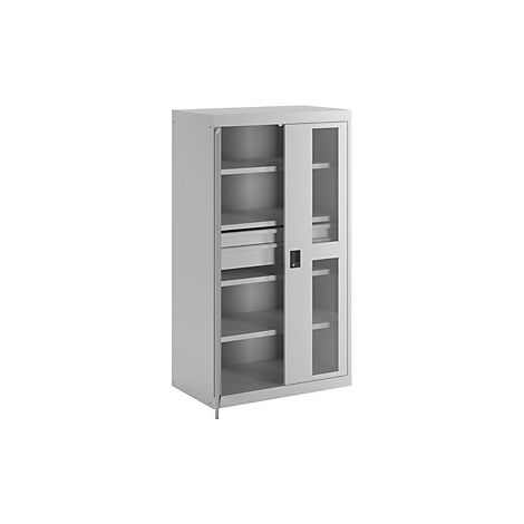 Armario para cargas pesadas  3 baldas y 2 cajones con puertas