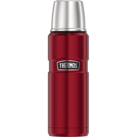 Thermos, Bottiglia Isolante Stainless King, in Acciaio Inox Satinato, capacità 0,47 l, codice Prodotto 4003.205.047, Rosso, 4003.248.047 (1/5)