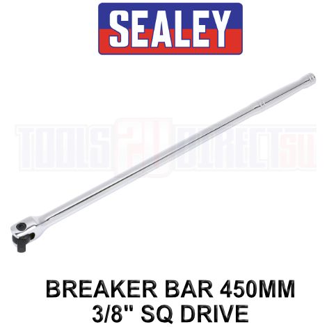 SEALEY 3/8"" KNUCKLE BREAKER BAR 450MM 18"" DRIVE FLEXI HEAD WRENCH RATCHET AK729