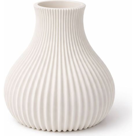 Vaso decorativo bianco per fiori secchi/realizzato con blocchi