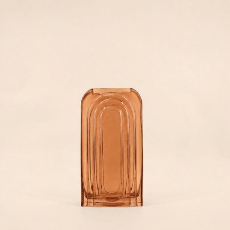 Vase verre vintage géométrique, H28cm (1/5)