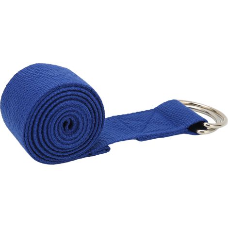 Sangle de tension de yoga de 180 cm (70,87 pouces) pour exercices de souplesse et d'étirement, bande de résistance pour fitness et Pilates (bleue) (1/5)