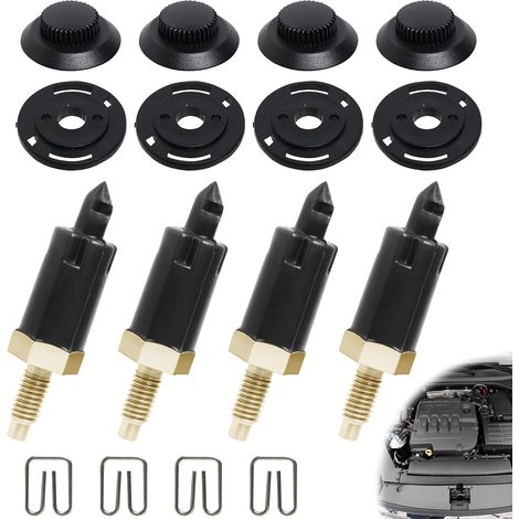 (Lot de 4) Fixations Couvre Moteur 2.0 HDI Compatible avec Berlingo C4 C5 Xantia Xsara et 206 306 307 406 607 806 Expert OEM 0137F6 13711 (Clips + Boulons) (1/5)
