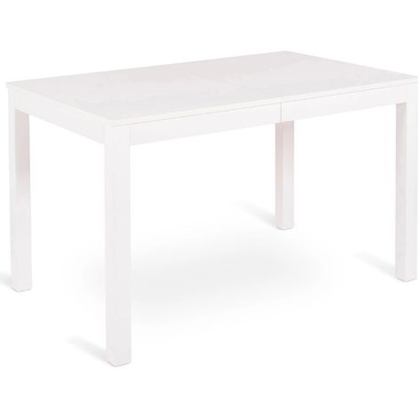 Belfort,  Tavolo allungabile con top in melaminico Bianco (80cm X 130/210cm H. 76cm)  Duzzle (1/4)
